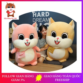 Gấu Bông Gối Ôm Sóc  Túi cao cấp vải nhung co giãn 4 chiều