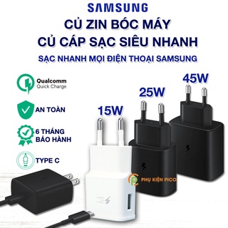 Củ Sạc Nhanh Samsung 15W 25W 45W 65W Note /8/9/10/20 - Cáp sạc nhanh Samsung S22/S20/S21/Plus/Ultra Cáp sạc Nhanh Type C