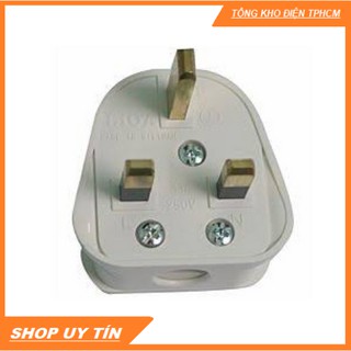 [GIÁ RẺ SỐ 1] Phích cắm điện 3 chấu LiOA - Tiêu chuẩn châu Âu - Kiểu Anh - PUK