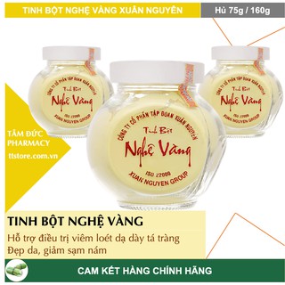 Tinh bột Nghệ vàng Xuân Nguyên [Hủ 75g / 160g] - Tinh bột nghệ nguyên chất 100%, cao cấp