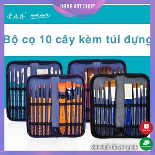 Bộ cọ vẽ 10 cây kèm túi - Mont Marte