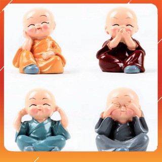 Bộ 4 Tượng Tứ Không - Tượng Phong Thủy 4 Tư Thế - Vật Phẩm Phong Thủy - Trang Trí Xe Hơi | (LH3)