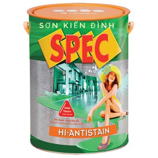 Tặng cọ 5cm - Sơn ngoại thất chống bám bẩn Spec Hi-Antistain