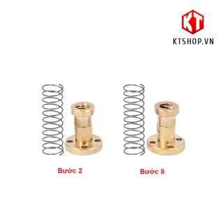 Đai Ốc Vít me T8 Chống Trượt loại bước 2mm và bước 8mm