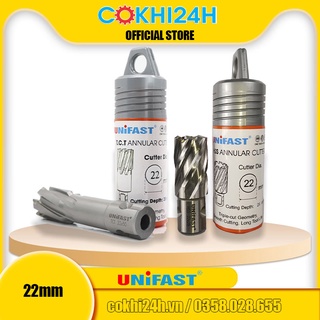 Mũi khoan từ rút lõi phi 22mm Unifast HSS 22x25 / TCT 22x35 / TCT 22x50
