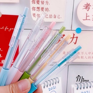 Bút gel đen 0.5mm bút bấm Macaron mực mau khô và đều liên tục