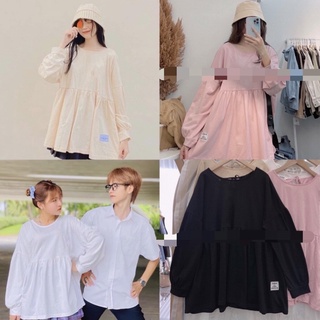 Áo Babydoll Tay Bồng Xếp Ly Tầng Tiểu Thư Ulzzang( Có Sẵn, Ảnh Thật)