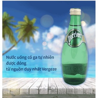 Nước Khoáng Thiên Nhiên Có Gas Perrier Chai 330ml Chính Hãng - Nhập Khẩu Pháp