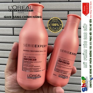 [L'oreal-Pháp]Combo Dầu gội xả giúp tóc chắc khỏe và giảm đứt gãy L'Oreal Inforcer B6 + Biotin 300ml/200ml