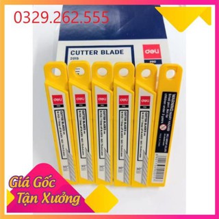 [Mã LIFEBOOK2 giảm 10% đơn 0Đ] (Sale Khủng) 10 cái Lưỡi dao trổ 30 độ deli - lưỡi dao dọc giấy deli loại bé 9mm