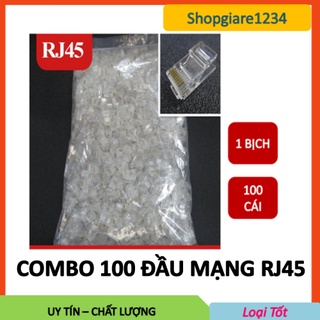 Đầu Bấm Mạng RJ45 CAT5e Nhựa (1 Bịch - 100 Hạt Mạng)- Giá Thành Rẻ, Chất Lượng Tốt
