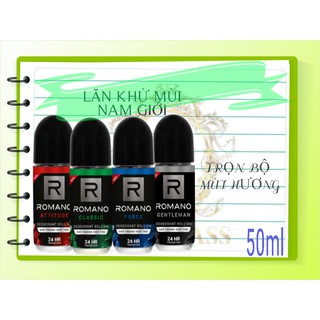 ROMANO_ LĂN KHỬ MÙI ĐỦ MÙI HƯƠNG MỚI LOẠI 50ML.