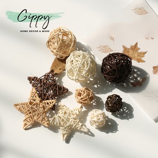 Cầu mây, ngôi sao, trái tim trang trí bán theo combo - phụ kiện chụp ảnh - Gippy Decor