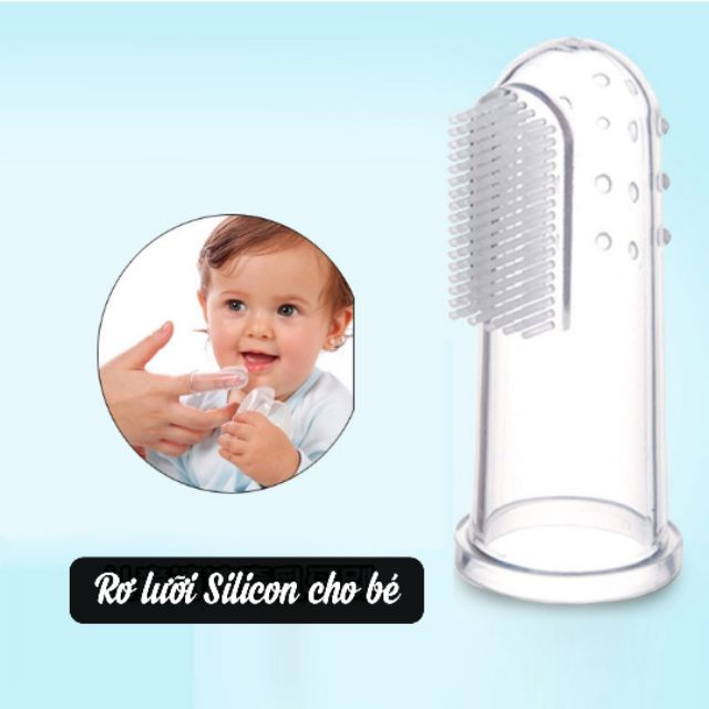 10 chiếc Rơ lưỡi silicon , làm sạch lưỡi cho bé