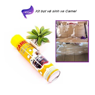 Chai xịt bọt vệ sinh ghế da ô tô, xe hơi, ghế sofa, nỉ, thảm, đồ nội thất gia đình, Foam Cleaner Màu Vàng camel