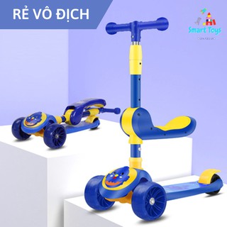 Xe trượt Scooter có ghế ngồi, có thể gấp gọn có đèn cho bé