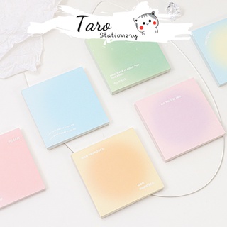 Set 50 giấy note ghi chú mini màu gradient dễ thương N07 Taro Stationery