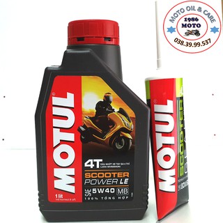 COMBO NHỚT MOTUL SCOOTER POWER LE 5W40 1L + NHỚT HỘP SỐ (XE TAY GA)