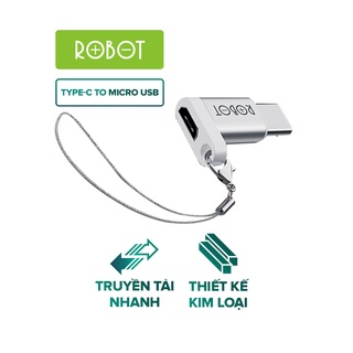 Đầu Chuyển Đổi OTG Cổng Type-C Sang Micro USB ROBOT RT-OTG02 - Chất Liệu Vỏ Kim Loại