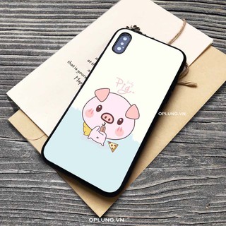 Ốp iphone tráng gương ốp mặt kính lợn hồng Pink siêu cute đủ mã iphone cho Xs 11 Pro Max Xr I 7 I 8 Plus Se 2 6 6s K267