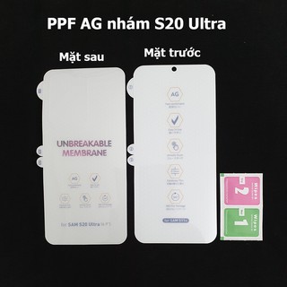 Miếng dán chống xước PPF AG nhám Galaxy S20 Ultra