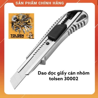 Dao rọc giấy cán nhôm 18x100mm TOLSEN 30002