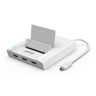 Hub chia USB từ 1 ra 3 cổng 2.0 + lan 10/100 + OTG dock Unitek Y 2175