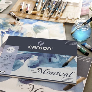 [Canson] Giấy vẽ Montval tập 12 tờ A3 gáy keo