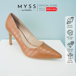 Giày cao gót nữ 8cm da rắn thời trang MYSS - CG145