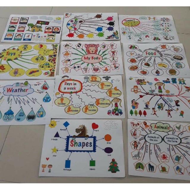 FLASHCARD MINDMAP 11 CHỦ ĐỀ A3 CÁN BÓNG