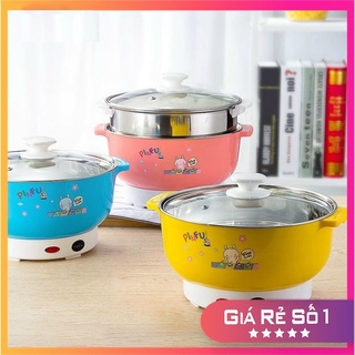 Nồi nấu lẩu, nấu canh bằng điện đa năng size lớn 26cm 28cm, nồi lẩu điện