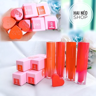 [SALE DATE 06/22] Son kem B/L/a/c/k R/o/u/g/e Color Lock Heart Tint màu H01, H02, H03 và H04 (Hàn quốc)