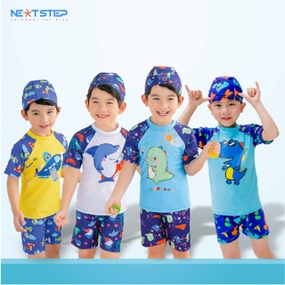 Đồ bơi bé trai quần short họa tiết hoạt hình mới size từ 14kg đến 35kg