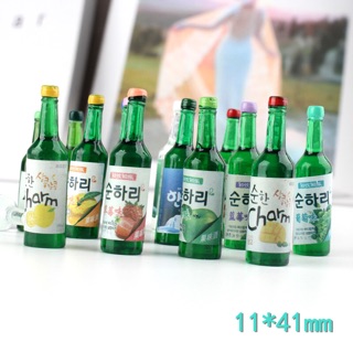 Mô hình Chai nước trái cây hàn quốc phụ kiện trang trí nhà búp bê charm slime