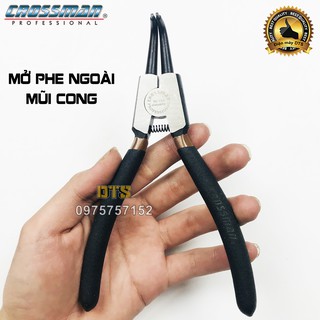 Kìm mở phe ngoài mũi cong cao cấp CROSSMAN 95-153 GUARANTEE 7 inch, kìm phanh thép CR-V kềm mở phe mũi cong mở ngoài