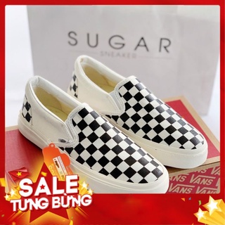 [Freeship+Box+Bill] Giày 𝐕𝐀𝐍𝐒 Caro lười viền trắng, giày thể thao nam nữ 2021
