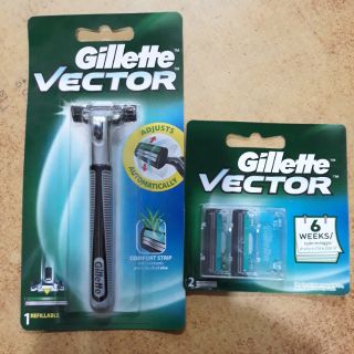 COMBO BỘ DAO VÀ 1 VỈ LƯỠI CẠO  GILLETTE VECTOR