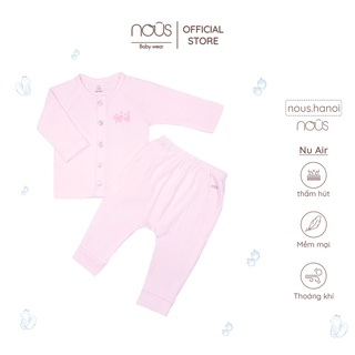 Bộ Quần Áo Dài Tay Nous CTD Hồng Chick (Size 0-3 Tháng Đến 6-9 Tháng)