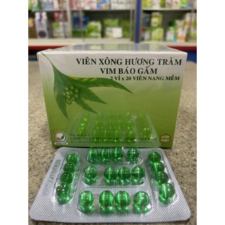 Viên xông cảm Hương Tràm VIM (hộp 40 viên), xông giải cảm, thông mũi, họng