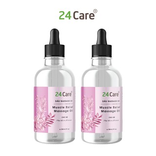 Combo 2 chai dầu massage 24Care phục hồi cơ tốt cho da - NỮ (30ML/chai)