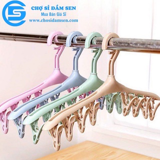 Kẹp treo/ phơi vớ 8 kẹp. Kẹp phơi đồ sơ sinh, kẹp đa năng. Kẹp phơi đồ lót. Giao màu ngẫu nhiên  G312-Moc8kep