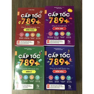 Sách Combo 4 cuốn Cấp tốc 789+ Tổng ôn thi THPT Quốc Gia (Toán + Lí + Hóa + Anh)