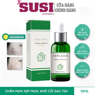 Chấm Mụn Tràm Trà Xẹp Mụn, Khô Cồi Sau 72H Derladie Herbal Ampoule For Blemish 10ML