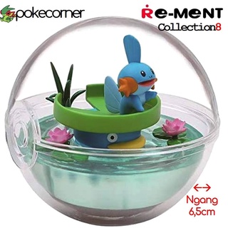 [Vol8] Quả Cầu Pokemon Terrarium Collection 8 Mudkip &amp; Lotad chính hãng Re-Ment - trong suốt, mở nắp được - PokeCorner