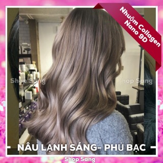 Thuốc Nhuộm Nâu Lạnh Khói + Kèm Trợ Dưỡng Oxy
