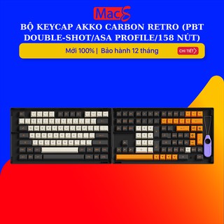 [Mã SKAMSALE03 giảm 10% đơn 200k] Bộ Keycap AKKO Carbon Retro (PBT Double-Shot/ASA profile/158 nút)