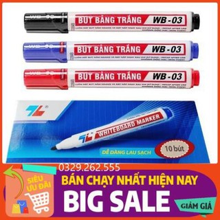 (FreeShip) Hộp 10 Bút Dạ Viết Bảng Trắng thiên Long WB03