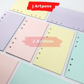 Giấy Refill Màu Paster Dùng Cho Bìa Sổ Còng Binder A6 A5 6 Lỗ