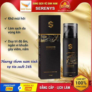 Dung dịch vệ sinh nam cao cấp Serenys Optimus 120ml giúp khử mùi hôi, làm sạch vùng kín, hương thơm nam tính suốt 24h