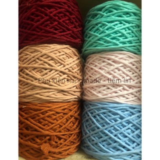 Dây cotton màu 1 xoắn thắt macrame